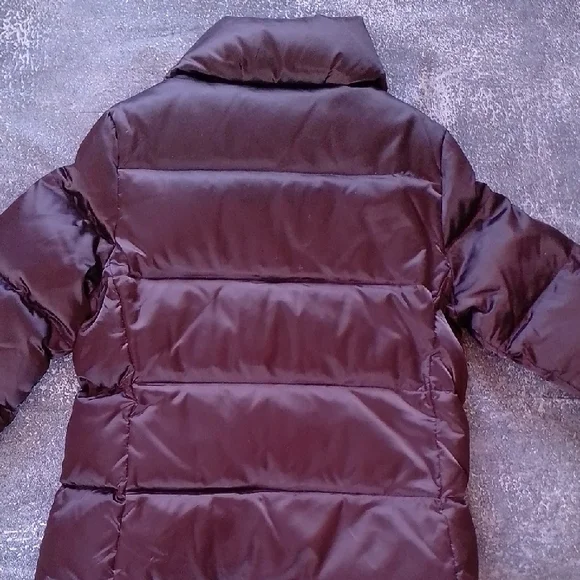 WOMENS COSTCO KIRKLAND SIGNATURE DOWN BROWN PUFFER JACKET - Picture 9 of 9